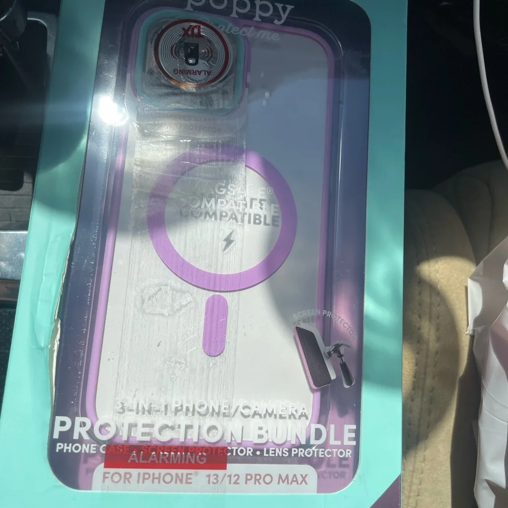 Purple XO Poppy iPhone 13/12 Pro Max Protection Bundle 3-in-1